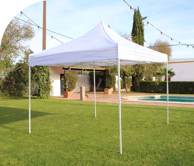 Carpa 3x3m blanca - Click Carpas - Carpas plegables para eventos